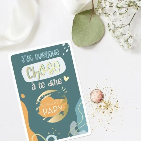 Carte à gratter Annonce - Tu vas être Papy - Collection Annonce de Grossesse