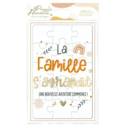 Carte Puzzle Annonce - La famille s'agrandit - Collection Annonce de Grossesse