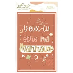 Carte Puzzle Annonce - Veux-tu être ma Marraine ? - Collection Annonce de Grossesse