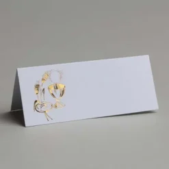 10 Cartes de Table Communion - Calice Doré