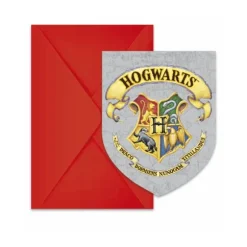 6 cartes d’invitation en carton avec enveloppes - 18 x 11 cm - Harry Potter™