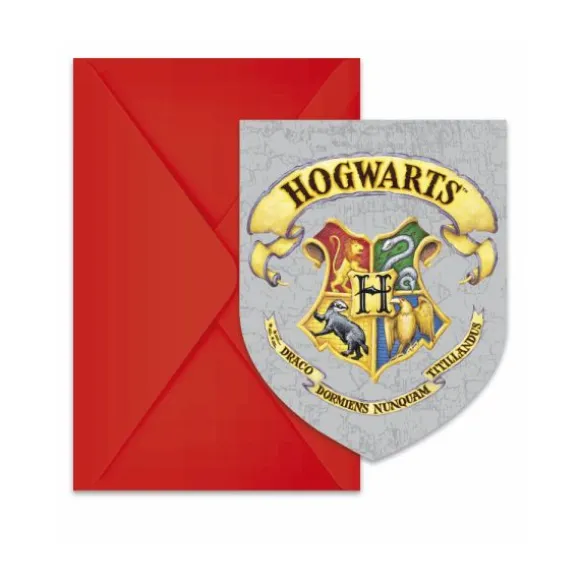 6 cartes d’invitation en carton avec enveloppes - 18 x 11 cm - Harry Potter™