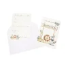 6 cartes d’invitation en carton avec enveloppes - 15 x 10 cm - Collection Animaux de la Savane