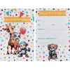 6 cartes d’invitation en carton - 10 x 15 cm - Collection Happy Cop's