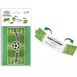 6 cartes d’invitation en carton - 10 x 15 cm - Collection Girly