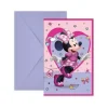 6 Cartes d'Invitation et Enveloppes Minnie Junior™