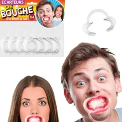 Écarteurs de bouche humoristiques x4