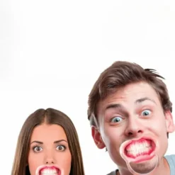 Écarteurs de bouche humoristiques x4