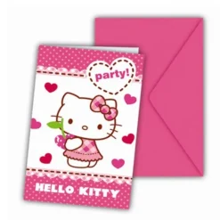 Cartons d'Invitation Hello Kitty