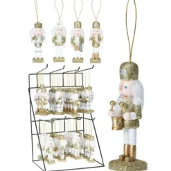 Casse-Noisette doré à suspendre - 10 cm - Modèle Aléatoire