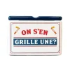 Cendrier carré "On s'en grille une ?" - Collection Claquettes Chaussettes