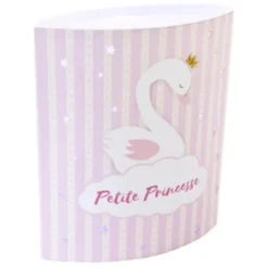 Centre de Table avec LED - Baby Shower - Cygne Rose