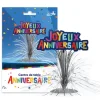 Centre de table "Joyeux Anniversaire" - 31 cm - Collection Récréation Multicolore