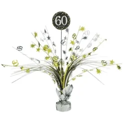 Centre de Table Palmier 60 Ans - Argent / Or