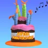 Chapeau Gâteau Anniversaire Musical