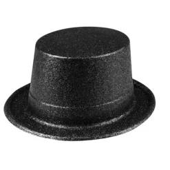 Chapeau Haut de Forme à Paillettes - Noir
