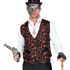 Chapeau haut-de-forme Steampunk avec lunettes pour adulte