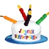 Chapeau Joyeux anniversaire blanc
