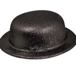 Chapeau Melon à Paillettes - Noir