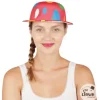 Chapeau melon rouge de clown en plastique