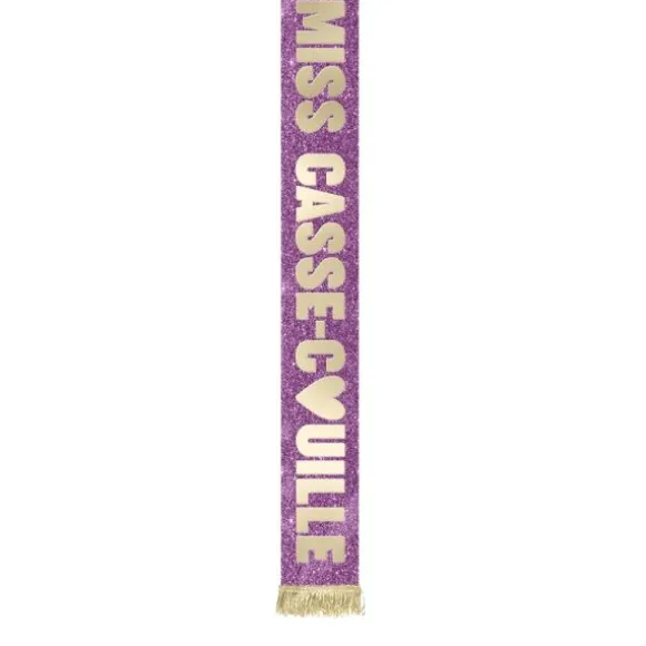 Écharpe de Miss à paillettes humoristique - Collection Girls Club - Modèle au choix