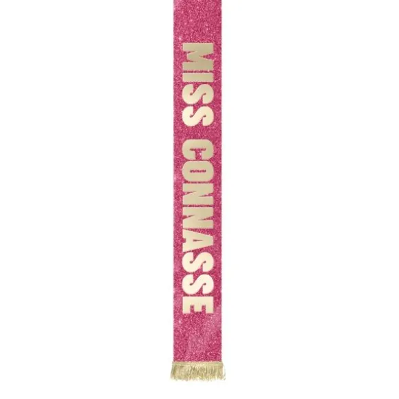 Écharpe de Miss à paillettes humoristique - Collection Girls Club - Modèle au choix
