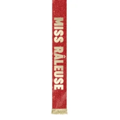 Écharpe de Miss à paillettes humoristique - Collection Girls Club - Modèle au choix