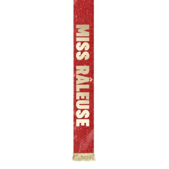 Écharpe de Miss à paillettes humoristique - Collection Girls Club - Modèle au choix