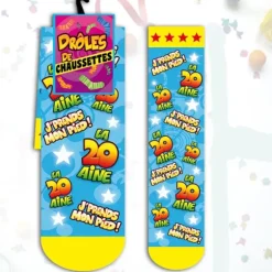 Chaussettes "La 20aine J'Prends Mon Pied !" - Bleu