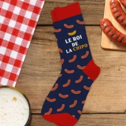 Chaussettes "Le roi de la chipo" - Collection Claquettes Chaussettes