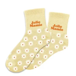 Chaussettes à paillettes pour femme "Jolie Mamie" - Collection Mamie Chérie