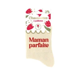 Chaussettes à paillettes pour femme - Collection Maman d'Amour - Modèle au choix
