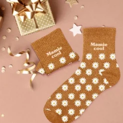 Chaussettes à paillettes pour femme "Mamie Cool" - Collection Mamie Chérie