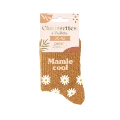 Chaussettes à paillettes pour femme "Mamie Cool" - Collection Mamie Chérie