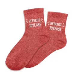 Chaussettes à paillettes "Retraite Joyeuse" pour femme