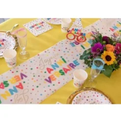 Chemin de table - Anniversaire Ballons Multicolores