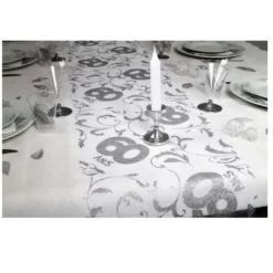 Chemin de table Anniversaire Argenté – 60 ans
