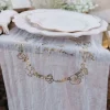 Chemin de table "Baptême" - 28 cm x 5 m - Collection Baptême Crème et Or