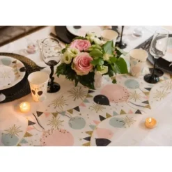 Chemin de table célébration multicolore - Paillettes