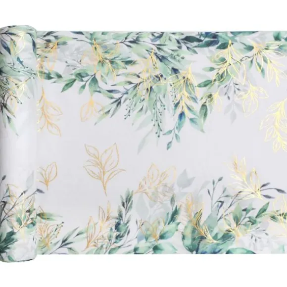 Chemin de table - 28 cm x 3 m - Collection Feuillage - Couleur au choix