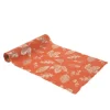 Chemin de table - 28 cm x 3 m - Feuilles d'automne - Mousseline Terracotta et Or
