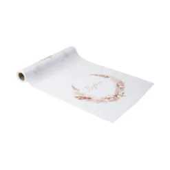 Chemin de table - Collection Pampas, Fleurs de Coton et Or