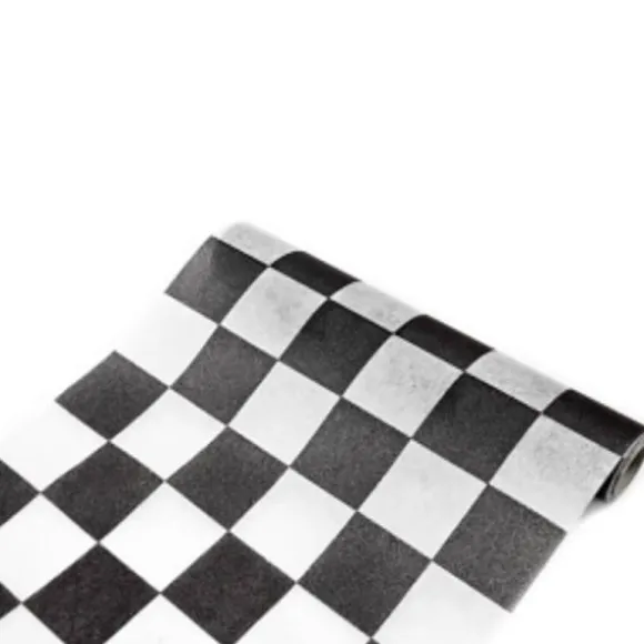Chemin de table Damier Noir et Blanc