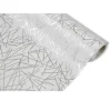 Chemin de Table Effet Satiné Pailleté - Blanc / Argent