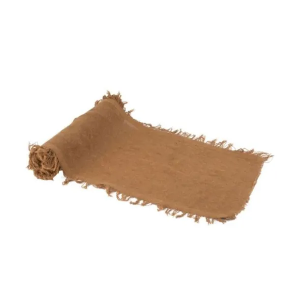Chemin de table effiloché façon chanvre - 30 cm x 3 m - Couleur au choix