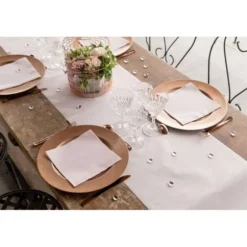 Chemin de Table 3 en 1 Airlaid Luxe - 4m80 - Couleur au Choix