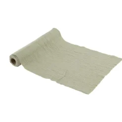 Chemin de table en gaze de coton - 30 cm x 3 m - Couleur au choix