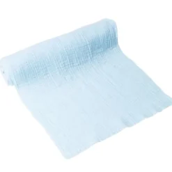 Chemin de table en gaze de coton - 30 cm x 3 m - Couleur au choix