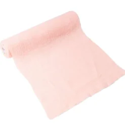 Chemin de table en gaze de coton - 30 cm x 3 m - Couleur au choix