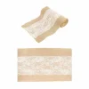 Chemin de Table en Jute avec Dentelle Romantique